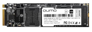 Твердотельный накопитель (SSD) 256 Gb M.2 2280 M QUMO <Q3DT-256GHHY-NM2> 3D TLC
