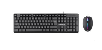 Комплект клавиатура + мышь Defender Triumph <C-991> Black (Кл-ра, USB+Мышь 3кн,Roll, Optical, USB) <45991>