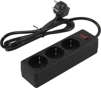 Сетевой фильтр 5bites <SP3B-518> Black <1.8м> ( 3 розетки )