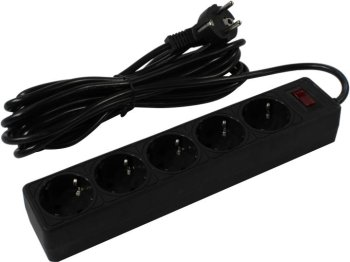 Сетевой фильтр 5bites <SP5B-550> Black <5м> ( 5 розеток )