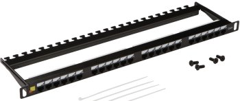 Патч-панель Lanmaster LAN-PPC24U6 19" 0.5U 24xRJ45 кат.6 UTP