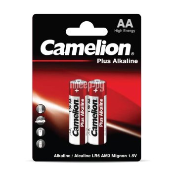 Батарейка AA - Camelion Alkaline Plus LR6 LR6-BP2 (2 штуки)