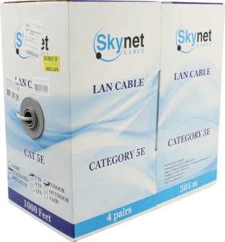 Кабель UTP 4 пары кат.5e <бухта 305м> SkyNet Standart <CSS-UTP-4-CU> (13890)