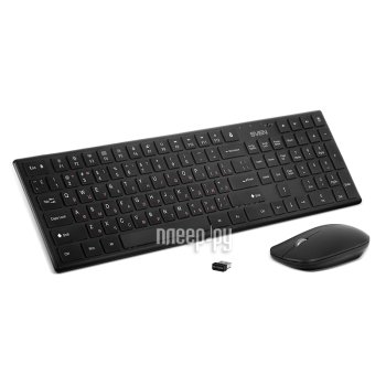 Комплект клавиатура + мышь SVEN Wireless Combo KB-C2550W <Black> (Кл-ра, USB, FM+Мышь 3кн,Roll, FM)
