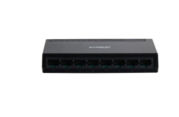 Коммутатор DAHUA DH-PFS3008-8GT-L 8-портовый гигабитный неуправляемый , 8xRJ45 1Gb, коммутаця 16 Гбит/с, MAC-таблица 2K, пластик