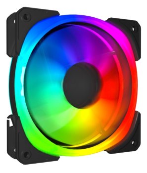 Вентилятор Powercase (M21-14 ARGB) Black 140x140x25mm (PWM, 100шт./кор, 4pin +ARGB Sync, 800-1500±10% об/мин) Bulk