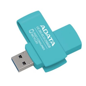 Накопитель USB A-DATA 256GB <UC310E-256G-RGN> UC310E, USB 3.2, зеленый