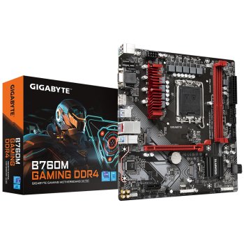 Материнская плата Gigabyte B760M GAMING DDR4 (V1.1) Soc-1700 INTEL B760 2xDDR4 mATX AC`97 8ch(7.1) 2.5Gg RAID+VGA+HDMI+DP