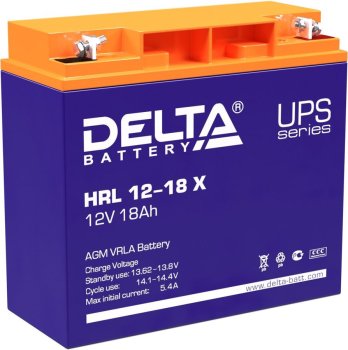 Аккумулятор для ИБП Delta HRL 12-18 X 12В 18Ач