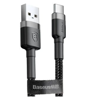 Кабель Baseus Type-C-Type-C PD 60W 1m Black CATKLF-BG1 Тканевая оплетка