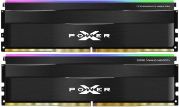 Оперативная память Silicon Power 32GB 5600МГц XPOWER Zenith RGB DDR5 CL40 DIMM (KIT of 2) 2Gx8 SR Black SP032GXLWU560FDF