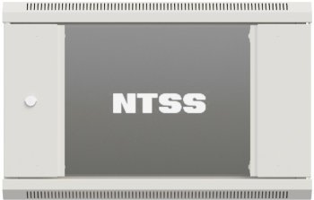 Шкаф коммутационный NTSS Премиум (NTSS-W18U6045GS-2) настенный 18U 600x450мм пер.дв.стекл 60кг серый 350мм 30.5кг 220град. 900мм IP20 сталь
