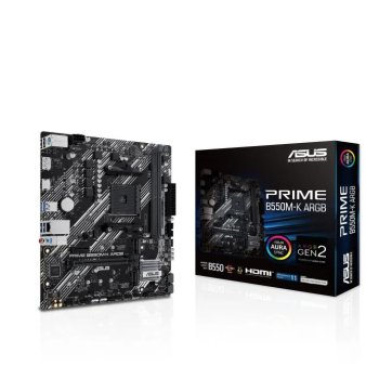 Материнская плата ASUS PRIME B550M-K ARGB, Socket AM4, B550, 2*DDR4, DP+HDMI, SATA3 + RAID, Audio, Gb LAN, USB 3.2, USB 2.0, COM*1 header (w/o cable),