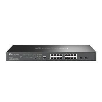 Коммутатор TP-Link SG3218XP-M2 управляемый Omada уровня 2+ с 16 портами 2,5 Гбит/с (8 портов PoE+) и 2 портами SFP+
