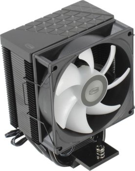 Вентилятор PCCooler R400 ARGB BK (4пин, 115x/1200/1700/18xx/AM4/AM5, 18-30дБ, 800-2200 об/мин, Al+тепл.трубки)