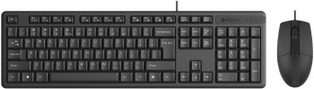 Комплект клавиатура + мышь A4Tech KR-3330 клав:черный мышь:черный USB