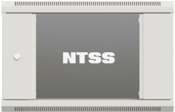 Шкаф коммутационный NTSS Премиум (NTSS-W6U6045GS-2) настенный 6U 600x450мм пер.дв.стекл 60кг серый 365мм 16кг 220град. 370мм IP20 сталь