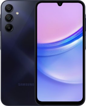 Смартфон Samsung SM-A155F Galaxy A15 128Gb 4Gb темно-синий моноблок 3G 4G 2Sim 6.5" 1080x2340 Android 14 50Mpix SM-A155FZKDCAU