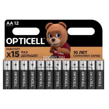 Батарейка AA - Opticell Basic LR6 BL12 (12 штук) 5051010