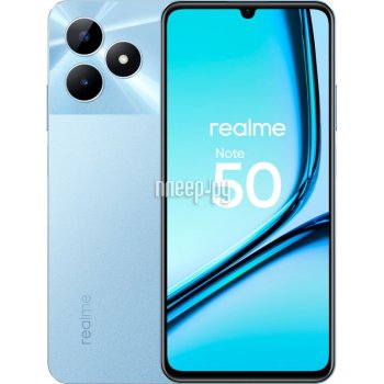 Смартфон Realme RMX3834 Note 50 128Gb 4Gb голубой моноблок 3G 4G 6.74" 720x1600 Android 13 13Mpix 802.11 b/g/n GPS GSM900/1800 GSM1900 TouchSc Micro S