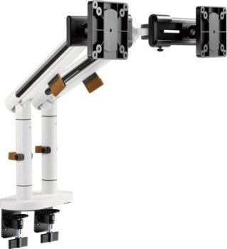 Кронштейн для мониторов Ultramounts UM727W белый 17"-32" макс.9кг крепление к столешнице поворот и наклон