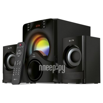 Колонки SVEN MS-312 Black (2x10W +Subwoofer 20W, дерево, Bluetooth, USB, FM, ПДУ)