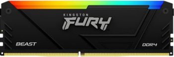 Оперативная память 8GB 3200MHz Kingston KF432C16BB2A/8 Fury Beast RTL Gaming PC4-25600 CL16 DIMM 288-pin 1.35В dual rank с радиатором Ret