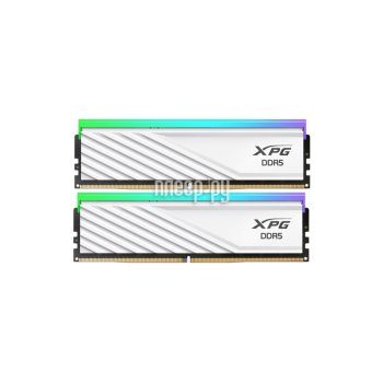 Оперативная память Adata 32Gb DDR5 6400 (2*16Gb) RGB DIMM Радиатор белый AX5U6400C3216G-DTLABRWH