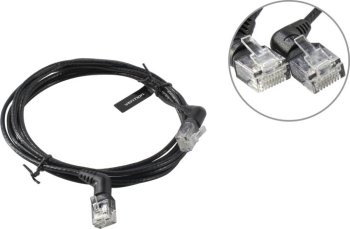 Кабель UTP Vention <IBOBH> Patch Cord UTP кат.6a 2м, чёрный, угловой