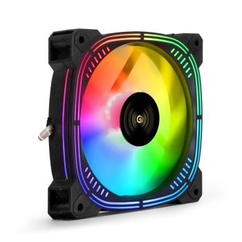 Вентилятор 12В DC с подсветкой ExeGate EX12025H6PSU-PWM.ARGB (120x120x25 мм, Hydraulic bearing (гидродинамический), 6pin, 1200RPM, ARGB подсветка, 33d