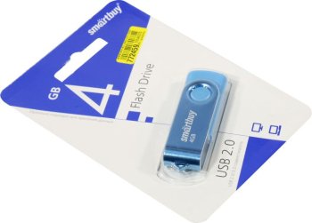 Накопитель USB SmartBuy Twist <SB004GB2TWB> USB2.0 Flash Drive 4Gb (RTL)