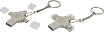 Накопитель USB SmartBuy Quad <SB256GBMC15> USB3.0/USB-C/ micro-B/Lightning Flash Drive 256Gb (RTL)