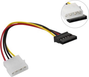 Переходник ExeGate <EX-CC-SATA-PS> SATA-устройств (1big->1SATA) 0.15м <EX138936RUS>