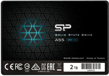 Твердотельный накопитель (SSD) 2TB Silicon Power A55, 2.5", SATA III [R/W - 500/450 MB/s] TLC