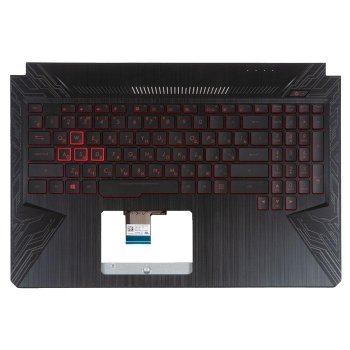 Клавиатура в сборе с топкейсом для ноутбука Asus FX504GD-1C с подсветкой 90NR00J3-R31RU1