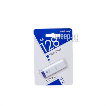 Накопитель USB 128Gb - SmartBuy Easy White SB128GBEW
