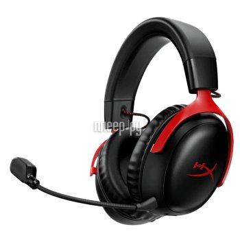 Наушники с микрофоном HyperX Cloud III черный/красный мониторные Radio оголовье (77Z46AA)
