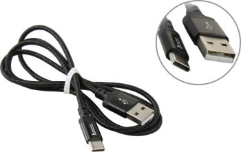 Кабель Hoco <X14 USB-C 1M Black> USB 2.0 AM-->USB-C 1м