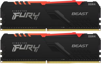 Оперативная память Kingston Fury Beast RGB <KF436C18BB2AK2/32> DDR4 DIMM 32Gb KIT 2*16Gb <PC4-28800> CL18