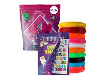 Пластик PLA Funtasy 10 цветов + книжка с трафаретами SET-FUNTASY-BOOK-PLA-10-5