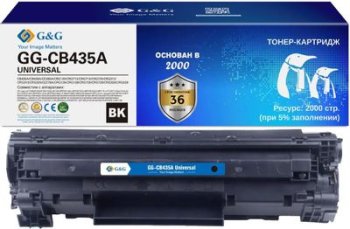 Картридж G&G GG-CB435A UNIVERSAL черный (2000стр.) для HP P1005/1006/1505/M1120/Canon MF3010/4410/4412/4420n/HP М1522/P1102/1214/M1132/1212nf