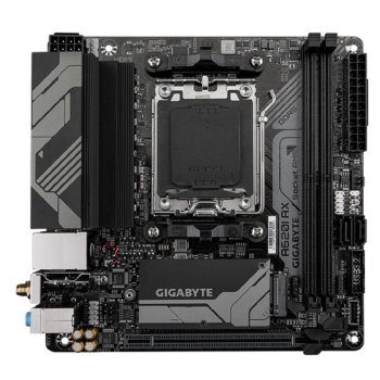 Материнская плата Gigabyte A620I AX {Socket AM5, AMD A620, 2xDDR5-5200, HDMI+DP, 1xPCI-Ex16, 2xSATA3(RAID 0,1), 1xM.2, 8 Ch Audio, 2.5GbLan, WiFi, (2+