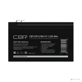 Аккумулятор для ИБП CBR ная VRLA батарея CBT-GP1290-F2 (12В 9Ач), клеммы F2
