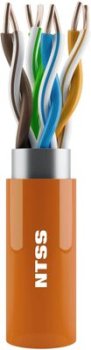 Кабель FTP NTSS NTSS-IN-FTP4-5E-LSZH-OR кат.5E F/UTP 4 пары 24AWG LSZH внутренний 305м оранжевый