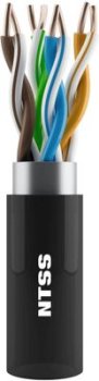 Кабель FTP NTSS NTSS-OUT-FTP4-5Е-PE-BL кат.5E F/UTP 4 пары 24AWG PE внешний 305м черный