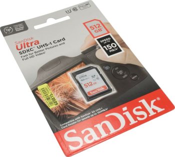 Карта памяти SanDisk Ultra <SDSDUNC-512G-GN6IN> SDXC Memory Card 512Gb UHS-I Class10