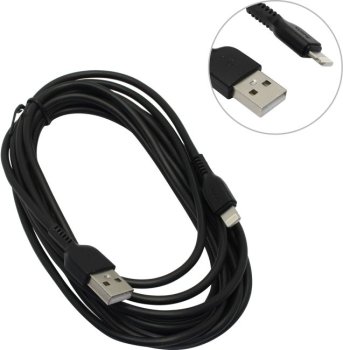 Кабель Hoco X20 Flash <068921> USB AM-->Lightning 3м