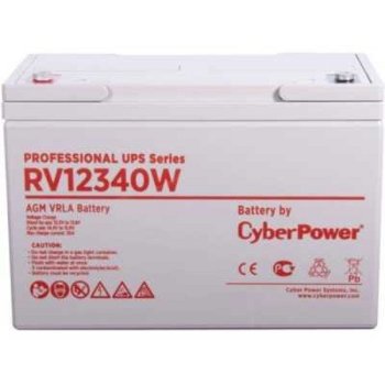 Аккумулятор для ИБП CyberPower ная батарея RV 12340W (12В/93 Ач), клемма М6, ДхШхВ 305х168х208мм, вес 31,1кг, срок службы 10 лет