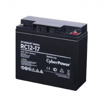 Аккумулятор для ИБП CyberPower ная батарея RC 12-17 12V/17Ah {клемма М5, ДхШхВ 181х76х167мм, вес 5,4кг, срок службы 6 лет}