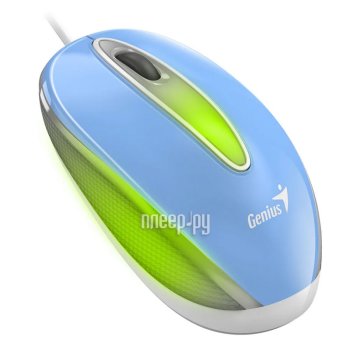 Мышь проводная Genius DX-Mini голубой, 1000 dpi, USB, кнопки - 3